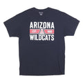 CHAMPION Mens Navy Blue Arizona Wildcats Graphic T-Shirt L Short Sleeve Crew