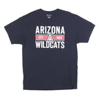 CHAMPION Mens Navy Blue Arizona Wildcats Graphic T-Shirt L Short Sleeve Crew