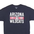 CHAMPION Mens Navy Blue Arizona Wildcats Graphic T-Shirt L Short Sleeve Crew