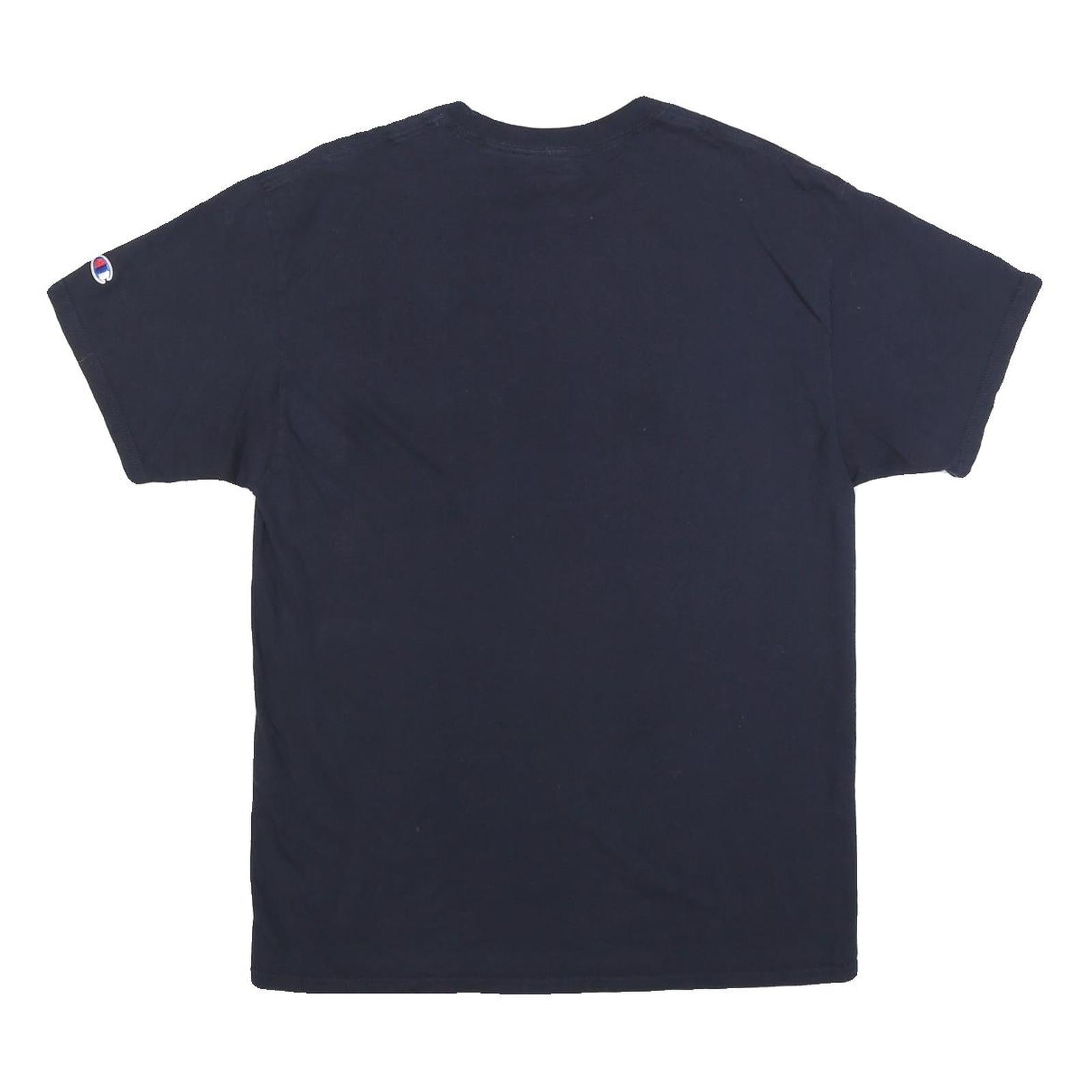 CHAMPION Mens Navy Blue Arizona Wildcats Graphic T-Shirt L Short Sleeve Crew