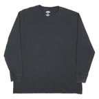 DICKIES Mens Black Long Sleeve Crew Neck T-Shirt XL Pocket Cotton Blend Casual