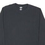 DICKIES Mens Black Long Sleeve Crew Neck T-Shirt XL Pocket Cotton Blend Casual