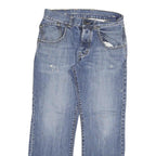 DICKIES Mens Jeans Blue Regular Straight Denim Light W30 L29 Zip Cotton Blend