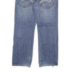 DICKIES Mens Jeans Blue Regular Straight Denim Light W30 L29 Zip Cotton Blend