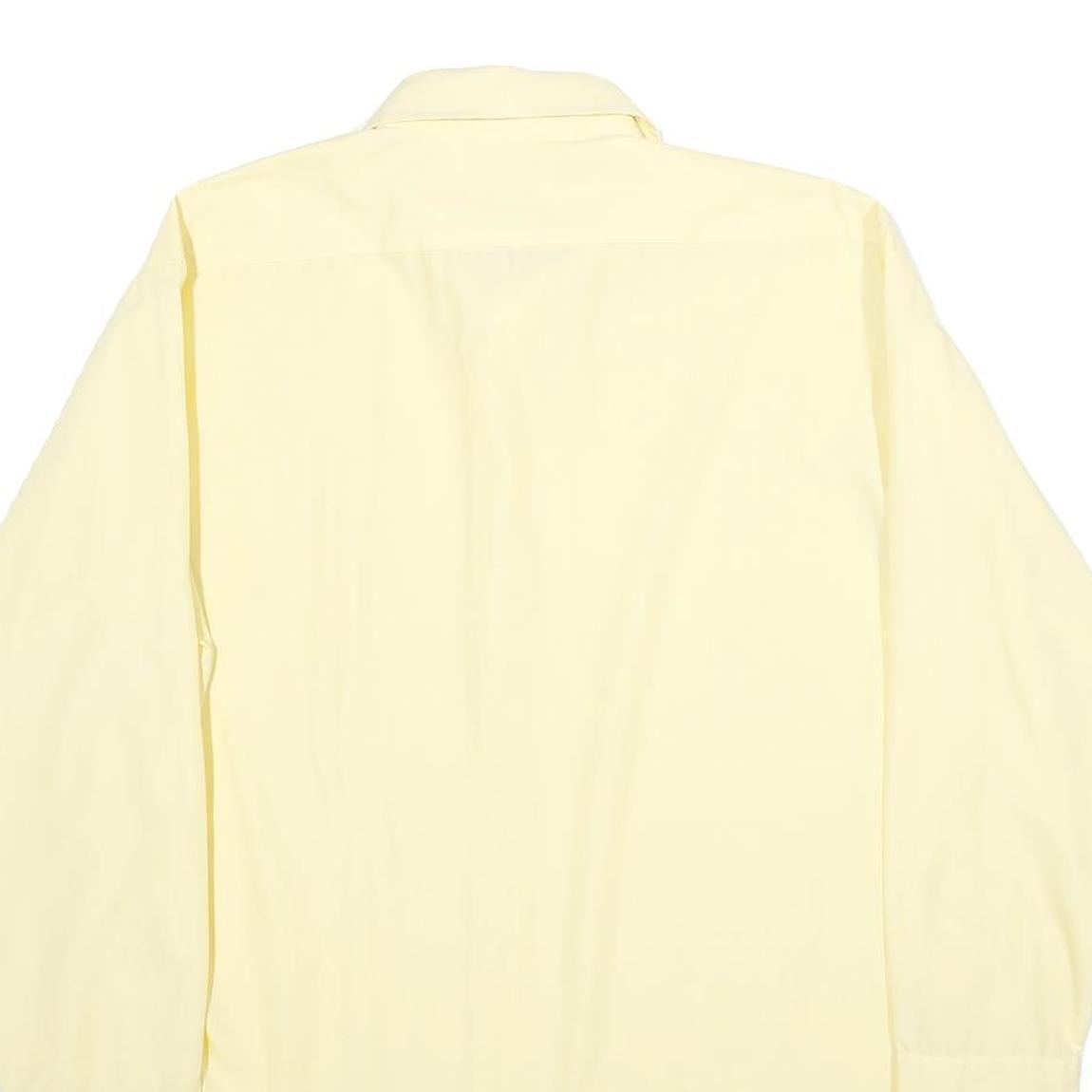 SEARS Mens Yellow Long Sleeve Shirt L Polyester Blend Classic Collar Casual