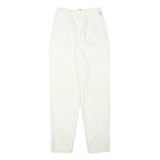ETC Womens Cotton Blend White Slim Tapered Trousers W22 L28 Stylish Comfortable