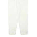 ETC Womens Cotton Blend White Slim Tapered Trousers W22 L28 Stylish Comfortable
