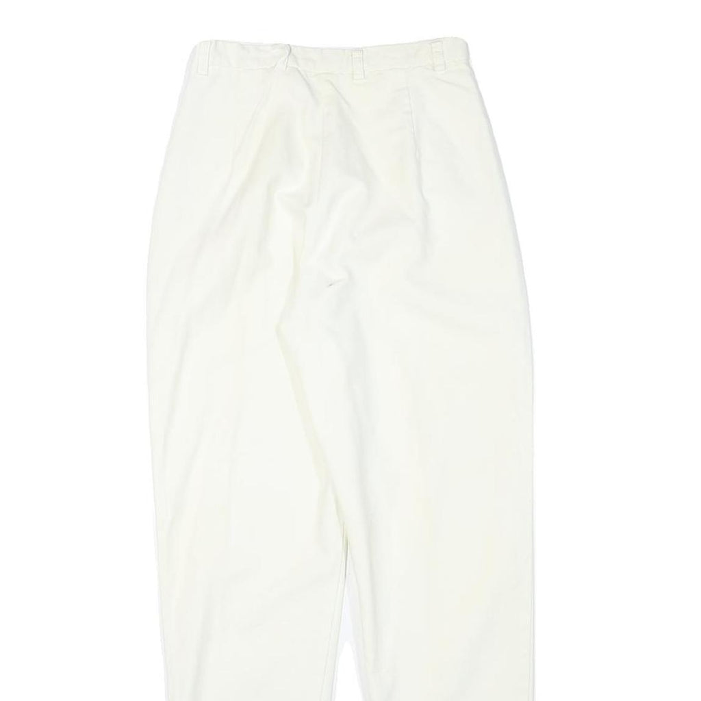 ETC Womens Cotton Blend White Slim Tapered Trousers W22 L28 Stylish Comfortable