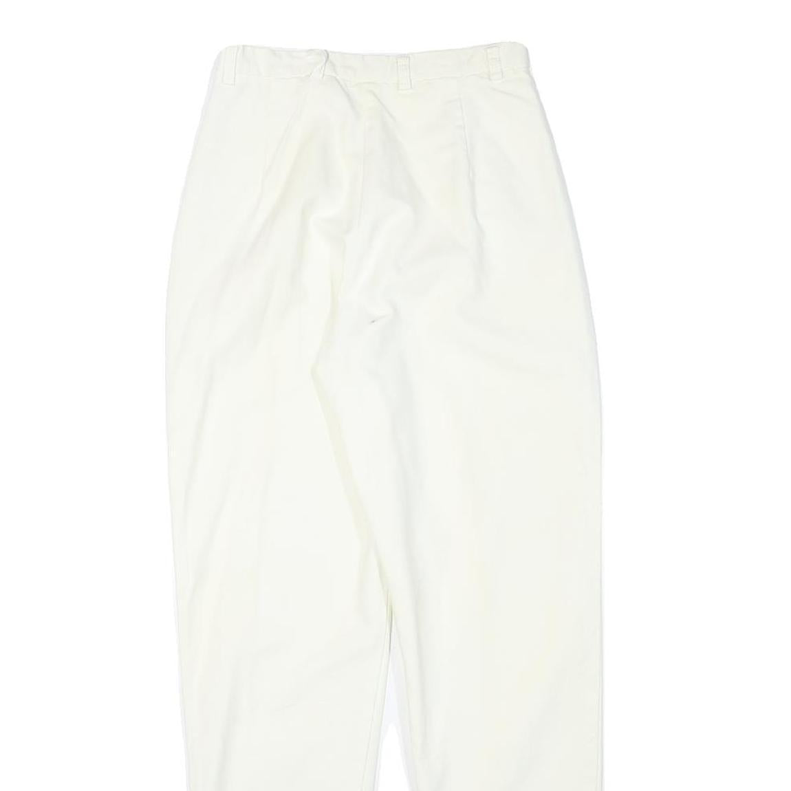 ETC Womens Cotton Blend White Slim Tapered Trousers W22 L28 Stylish Comfortable