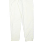 ETC Womens Cotton Blend White Slim Tapered Trousers W22 L28 Stylish Comfortable