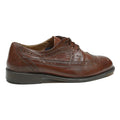 GALLUS Mens Brogue Leather Shoes Brown UK 8.5 Classic Lace-Up Dress Formal