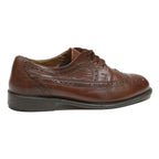 GALLUS Mens Brogue Leather Shoes Brown UK 8.5 Classic Lace-Up Dress Formal