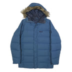 JACK WOLFSKIN Mens Blue Jacket S Polyamide Puffer Warm Hooded Winter Outdoor