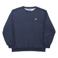 ADIDAS ORIGINALS Mens Navy Blue Cotton Blend Crew Neck Sweatshirt M Casual