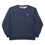 ADIDAS ORIGINALS Mens Navy Blue Cotton Blend Crew Neck Sweatshirt M Casual