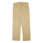 CARHARTT Mens Cotton Blend Beige Relaxed Straight Trousers W30 L30 Workwear