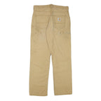 CARHARTT Mens Cotton Blend Beige Relaxed Straight Trousers W30 L30 Workwear