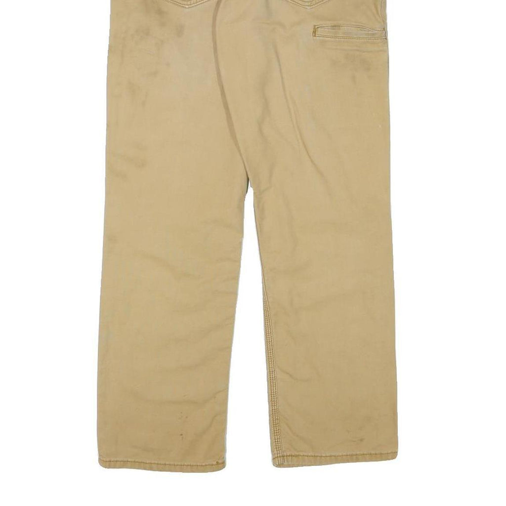 CARHARTT Mens Cotton Blend Beige Relaxed Straight Trousers W30 L30 Workwear