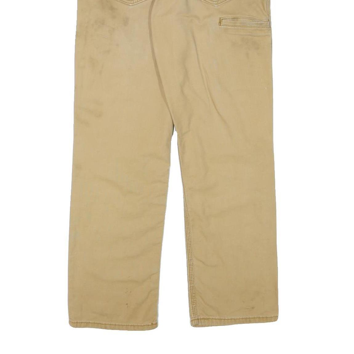 CARHARTT Mens Cotton Blend Beige Relaxed Straight Trousers W30 L30 Workwear