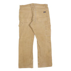 DICKIES Mens Jeans Regular Straight Denim Beige W36 L30 Workwear Zip Closure