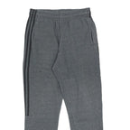 ADIDAS Mens Joggers Grey & Black Regular Tapered M W30 L30 Cotton Blend Logo