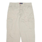 WRANGLER Mens Beige Regular Fit Cargo Trousers W34 L30 Cotton Zip Closure