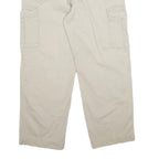 WRANGLER Mens Beige Regular Fit Cargo Trousers W34 L30 Cotton Zip Closure