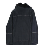 NOVE Womens Navy Blue Cotton Blend Long Sleeve Zip Jacket S Plain Stylish