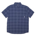 MAMMUT Mens Blue Check Shirt L Lightweight Breathable Outdoor Casual