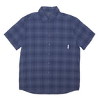 MAMMUT Mens Blue Check Shirt L Lightweight Breathable Outdoor Casual