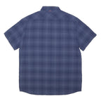 MAMMUT Mens Blue Check Shirt L Lightweight Breathable Outdoor Casual