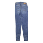 LEVI'S Womens Slim Jeans Blue Denim Cotton Blend Zip W26 L30 Stylish Faded