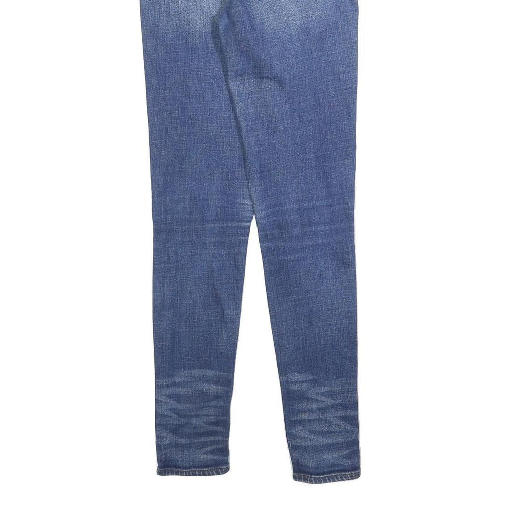 LEVI'S Womens Slim Jeans Blue Denim Cotton Blend Zip W26 L30 Stylish Faded