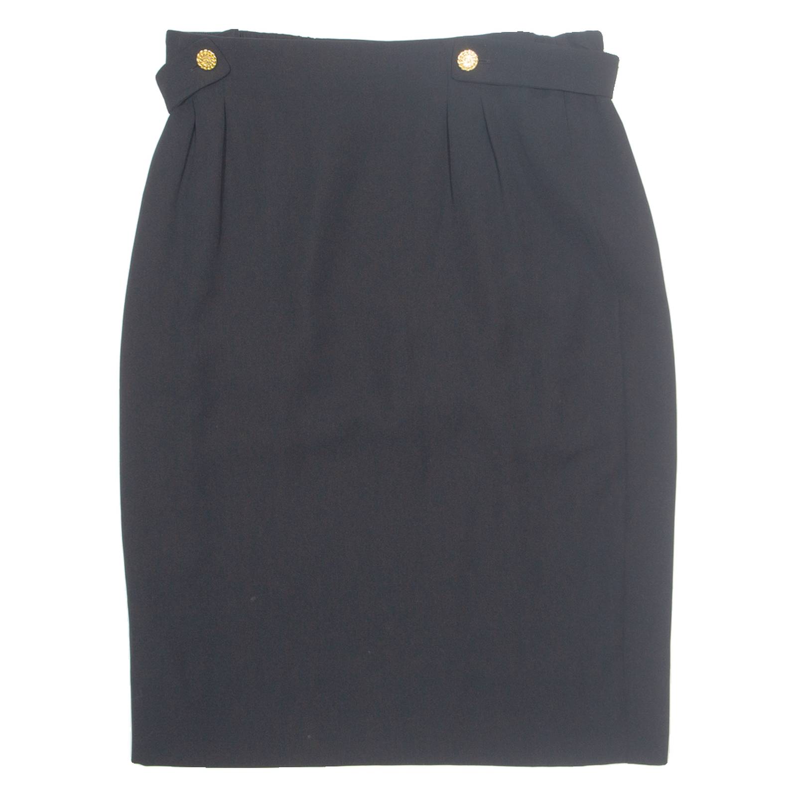 MARIE CLEMENCE Womens Straight Skirt Black Knee Length M
