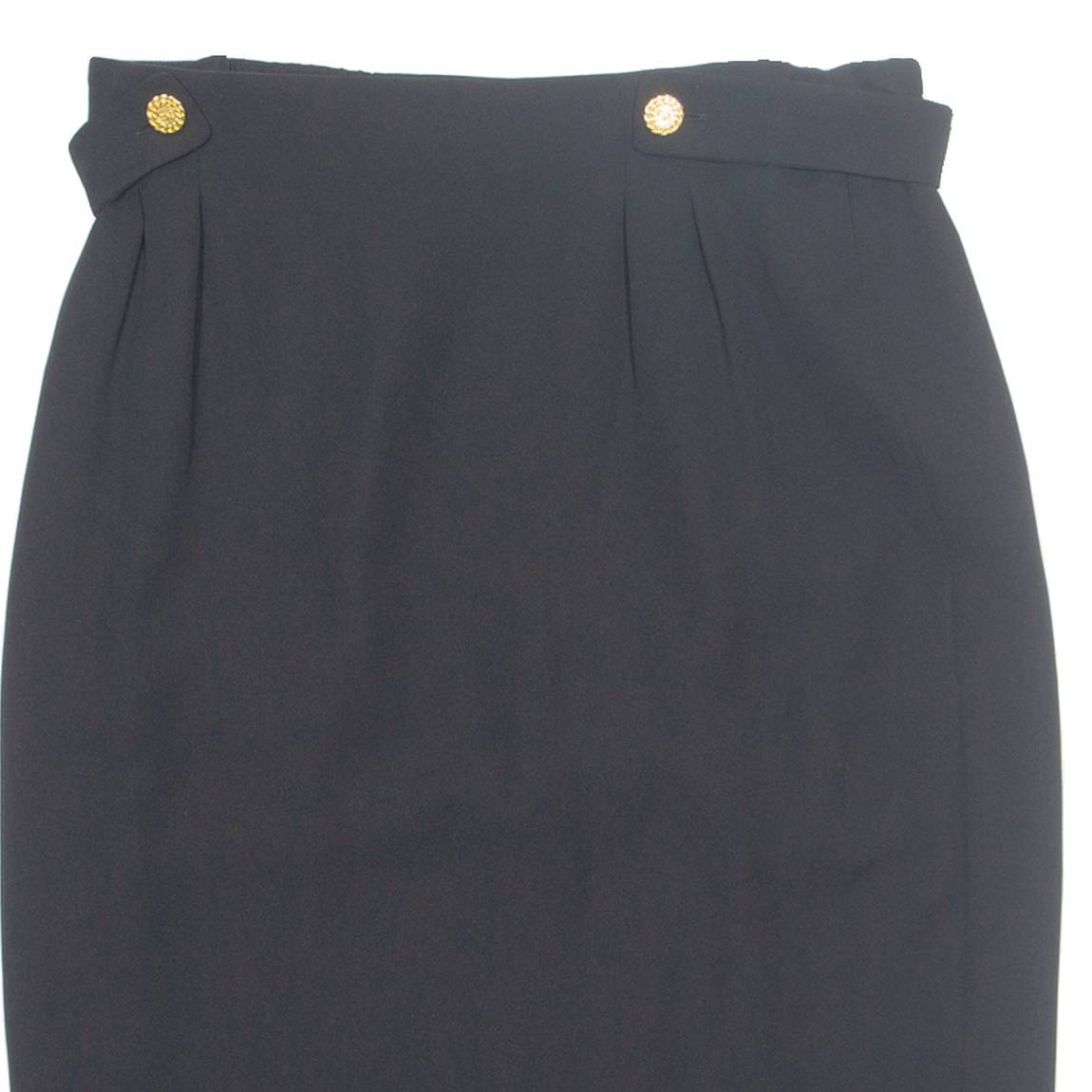 MARIE CLEMENCE Womens Straight Skirt Black Knee Length M