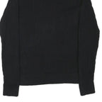 TOMMY HILFIGER Womens Black Plain Jumper Crew Neck Basic Knit 2XL Cotton Blend