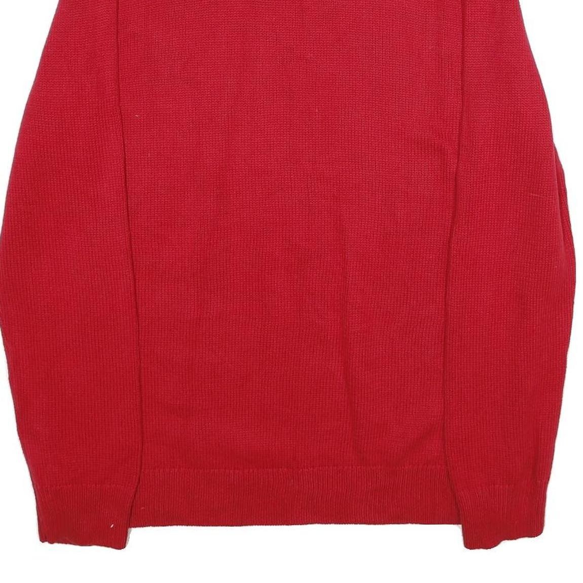 CHAPS Mens Red Plain Cotton Jumper Crew Neck Basic Knit M Classic Knitwear