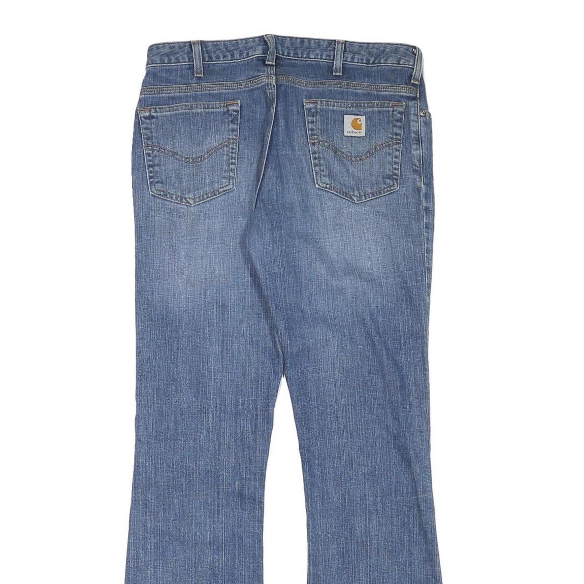 CARHARTT Womens Regular Fit Blue Denim Bootcut Jeans Cotton Blend W31 L32