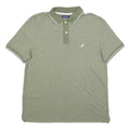 NAUTICA Mens Green Short Sleeve Plain Polo Shirt L Cotton Blend Casual