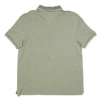 NAUTICA Mens Green Short Sleeve Plain Polo Shirt L Cotton Blend Casual