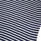 TOMMY HILFIGER Womens Blue & White Striped Plain Crew Neck Basic Knit Jumper S