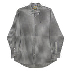 TIMBERLAND Mens Blue & White Check Shirt S Cotton Button Long Sleeve Casual