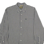 TIMBERLAND Mens Blue & White Check Shirt S Cotton Button Long Sleeve Casual