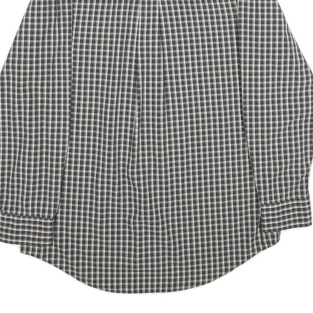 TIMBERLAND Mens Blue & White Check Shirt S Cotton Button Long Sleeve Casual