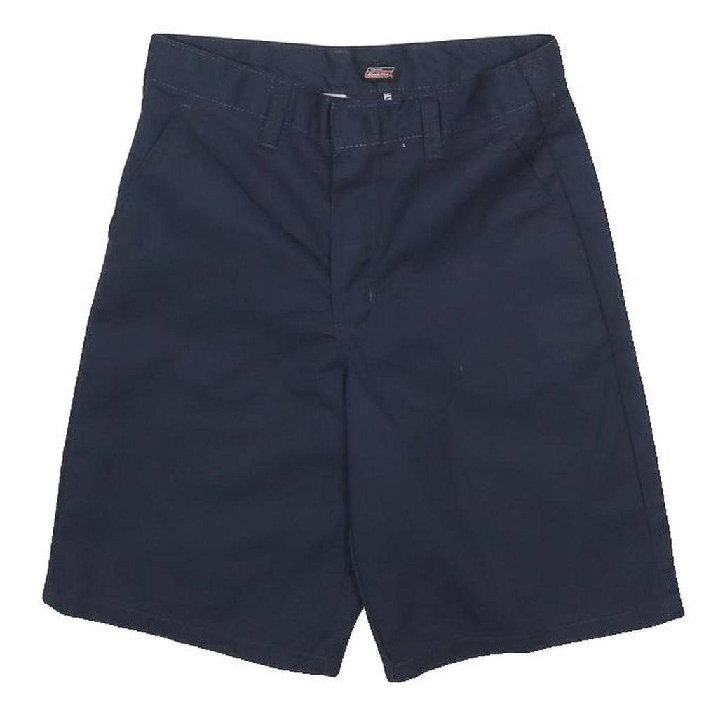 DICKIES Boys Shorts Navy Blue Cotton Blend Casual 12Y W26 Durable Workwear