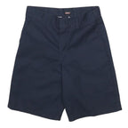 DICKIES Boys Shorts Navy Blue Cotton Blend Casual 12Y W26 Durable Workwear