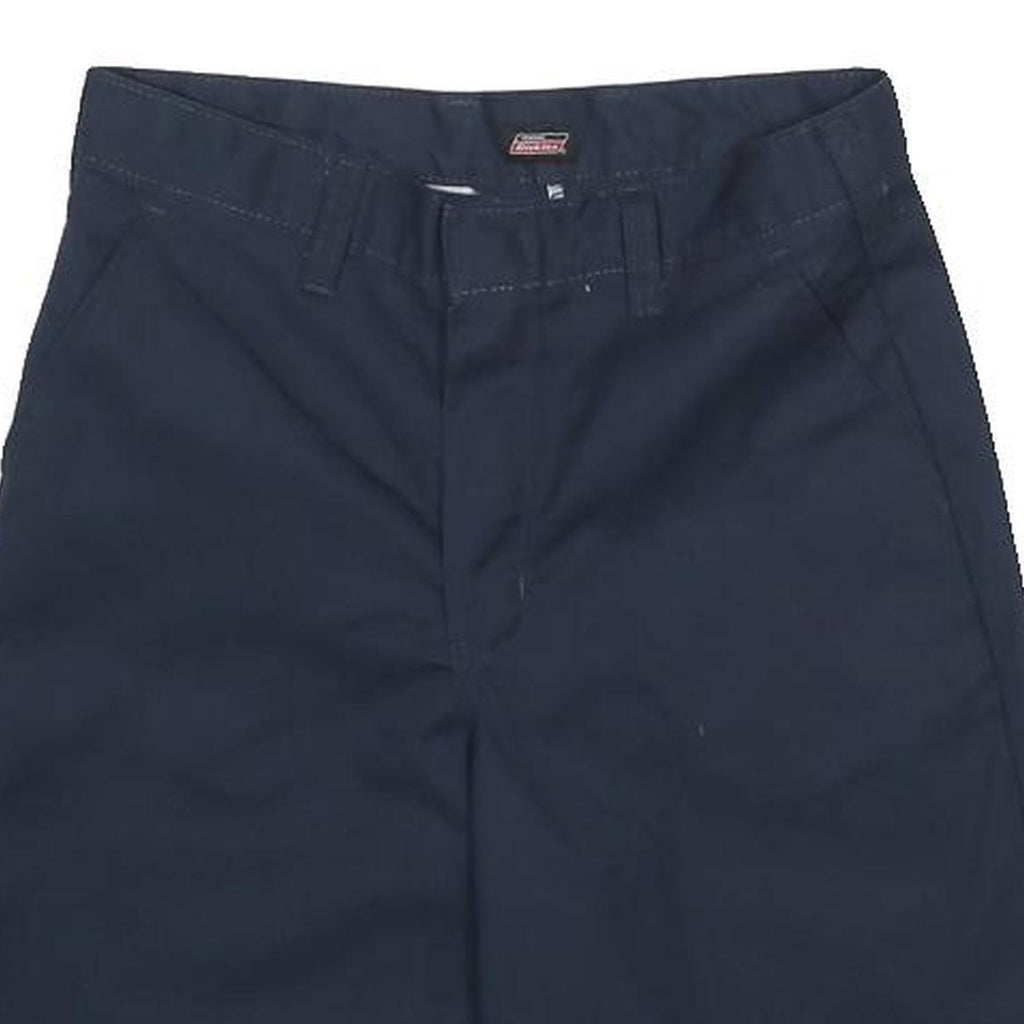 DICKIES Boys Shorts Navy Blue Cotton Blend Casual 12Y W26 Durable Workwear