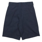 DICKIES Boys Shorts Navy Blue Cotton Blend Casual 12Y W26 Durable Workwear