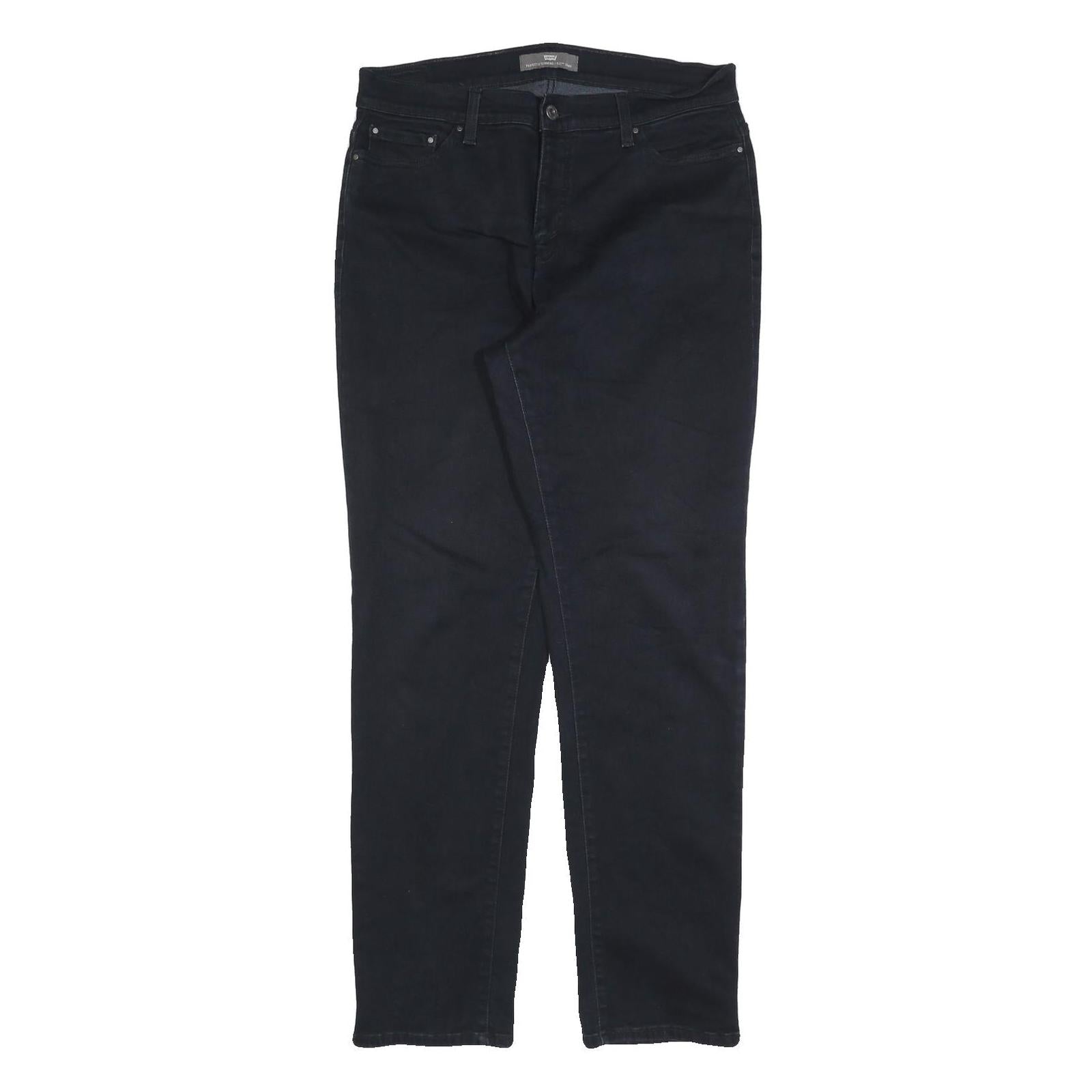 LEVI'S Womens Jeans Black Slim Tapered Denim W33 L32 Cotton Blend Zip