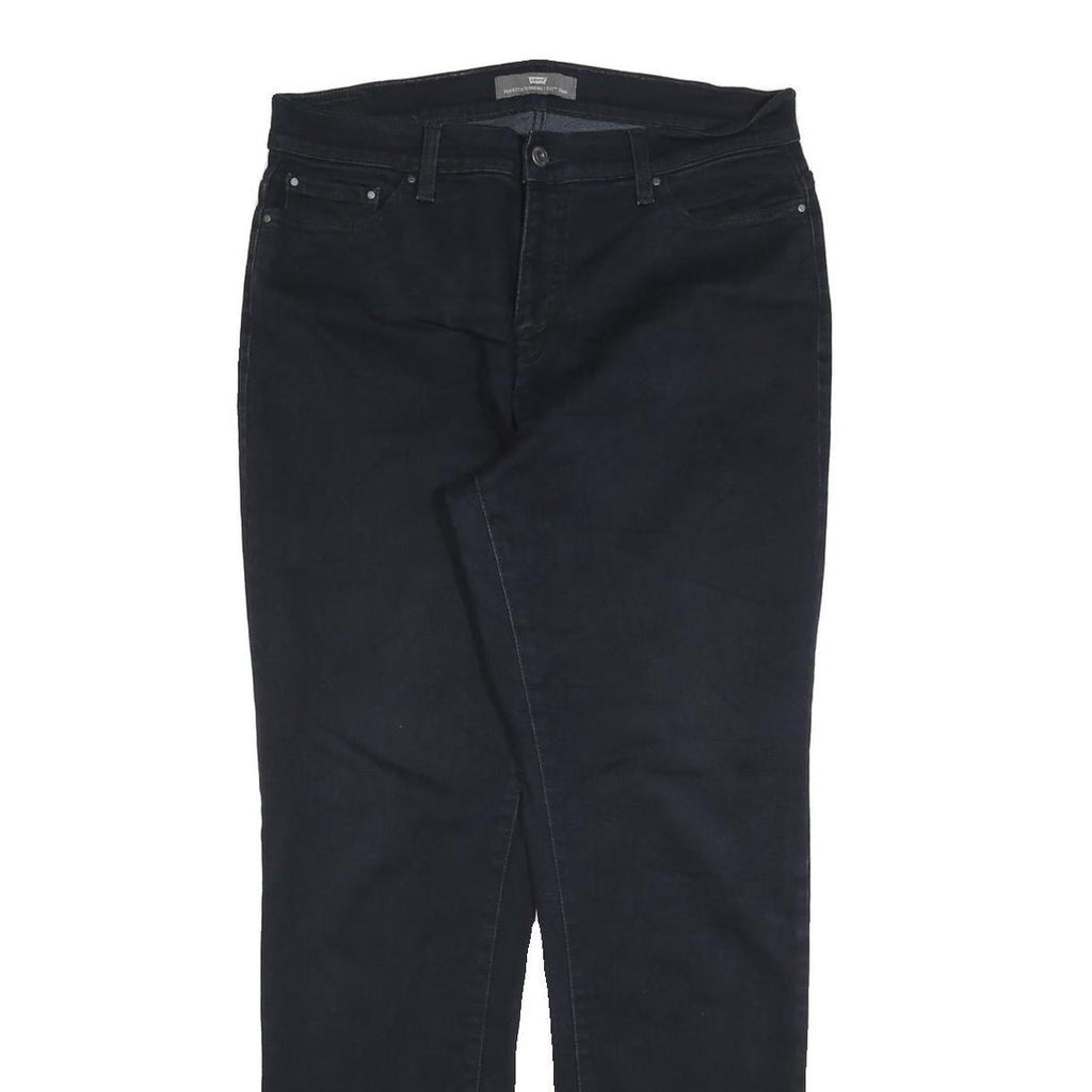 LEVI'S Womens Jeans Black Slim Tapered Denim W33 L32 Cotton Blend Zip